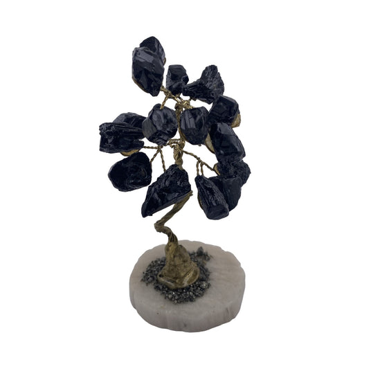 ARBOL MINERAL TURMALINA CON BASE AGATHA