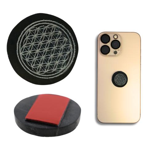 Placa Adhesiva Shungit para Tlf Móvil FLOR VIDA 6