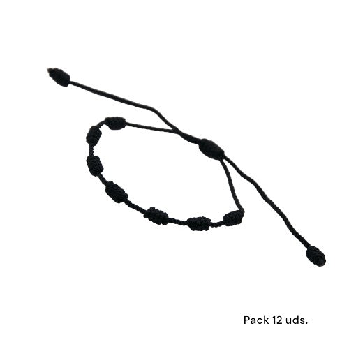 Pulsera 7 nudos negra Pack REF. E5797-1