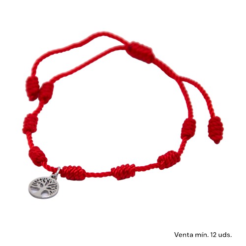 Pulsera 7 nudos roja Árbol de la Vida E5797-5