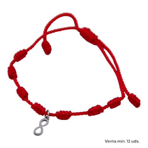 Pulsera 7 nudos roja Infinito Acero E5797-5