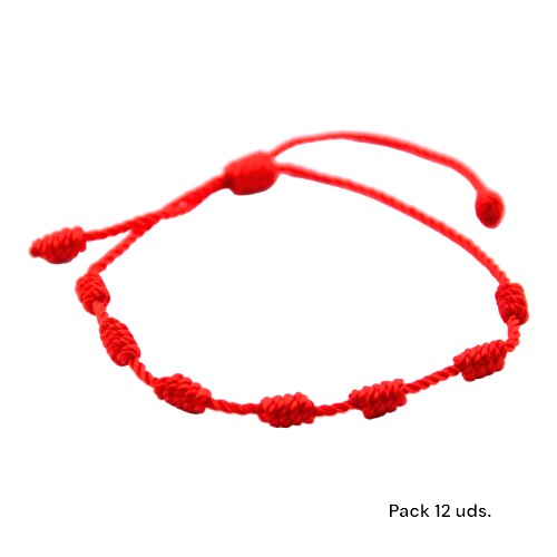 Pulsera 7 nudos roja Pack REF. E5797-1