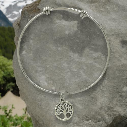 Pulsera Acero Ajustable Árbol de la Vida REF. 3
