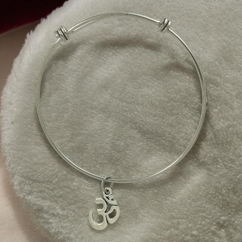 Pulsera Acero Ajustable Símbolo OM REF. 3