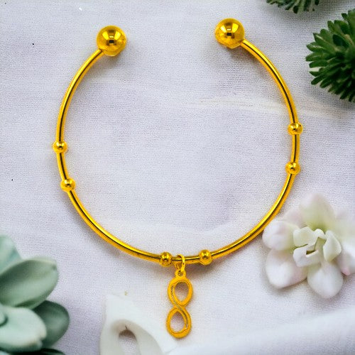 Pulsera Brazalete Acero Dorado Infinito