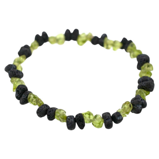 Pulsera Chips Olivina y Lava REF. 6