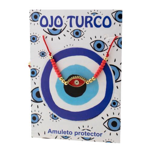 Pulsera Hilo Ajustable Rojo OJO TURCO - REF. 2