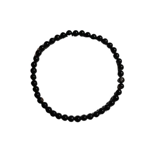 Pulsera Mineral AGATA NEGRA 4MM REF 5