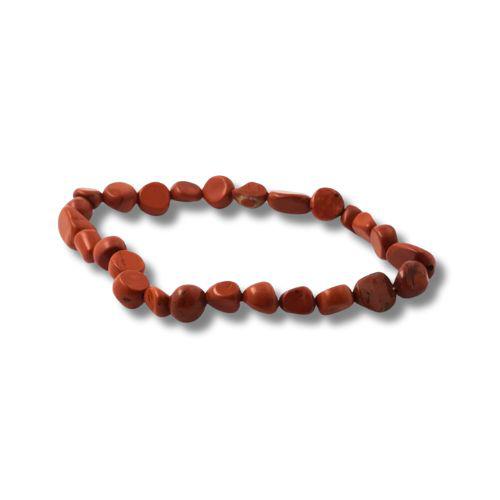 Pulsera Mineral Gota Jaspe Rojo