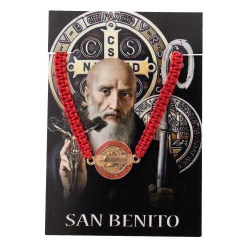 Pulsera Roja Tejida San Benito Rojo REF 3