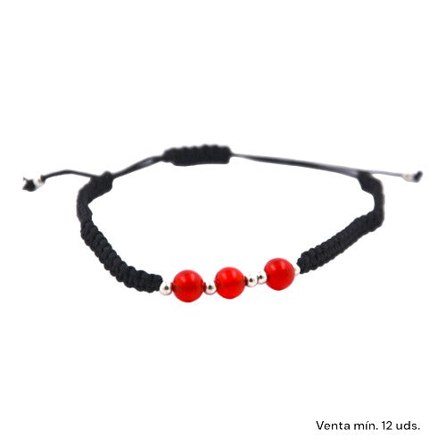 Pulsera Tejida Bola Roja E5797-10