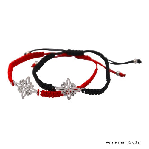 Pulsera Tejida Nudo Bruja Plateado E5797-7