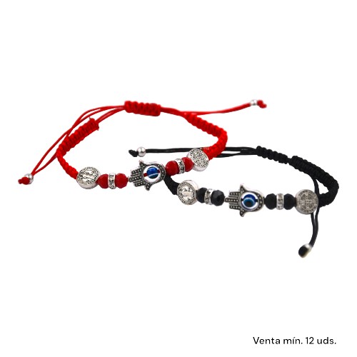 Pulsera Tejida San Benito Mano Ojo E5797-12