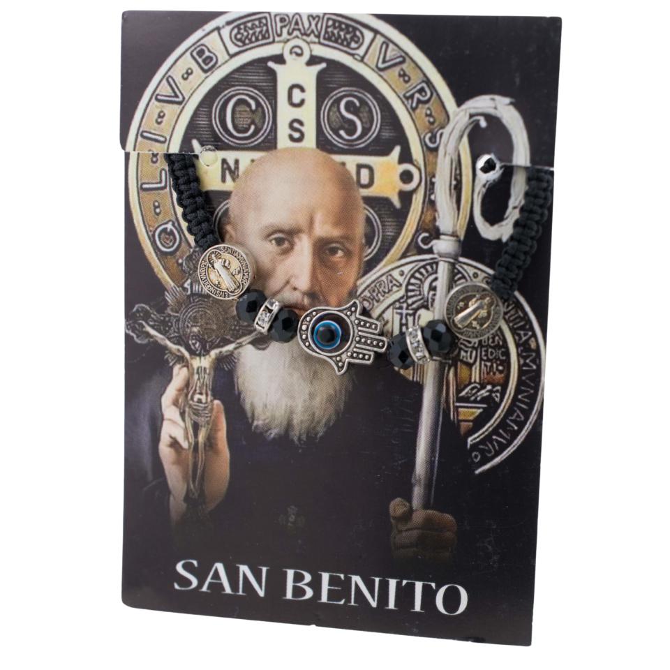 Pulsera Tejida negra SAN BENITO - REF 3