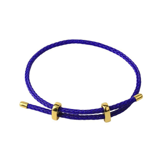 Pulsera acero cuerda ajustable - Azul Marino