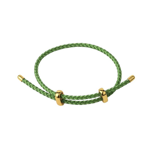 Pulsera acero cuerda ajustable - Verde