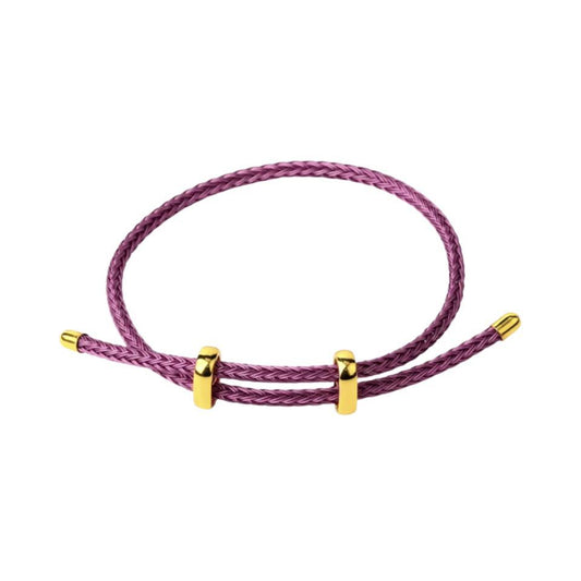 Pulsera acero cuerda ajustable - Violeta