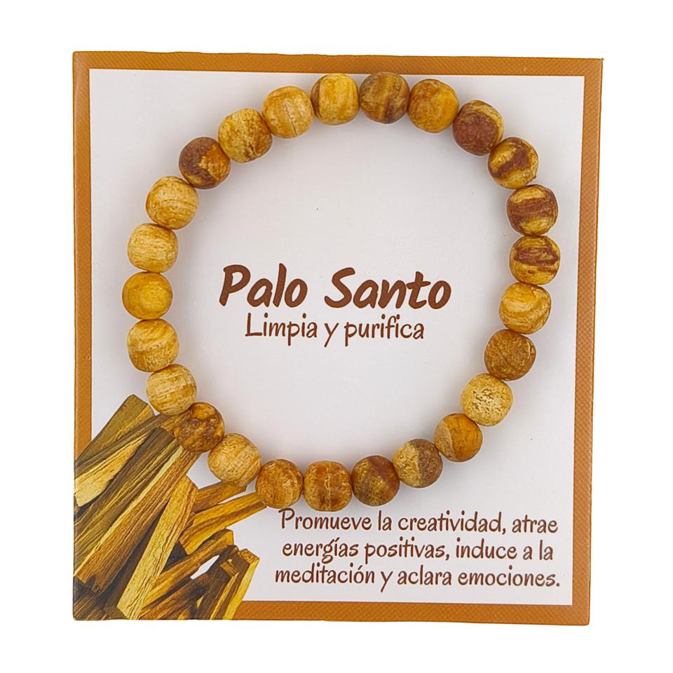 Pulsera bolas natural PALO SANTO 8MM REF. 8