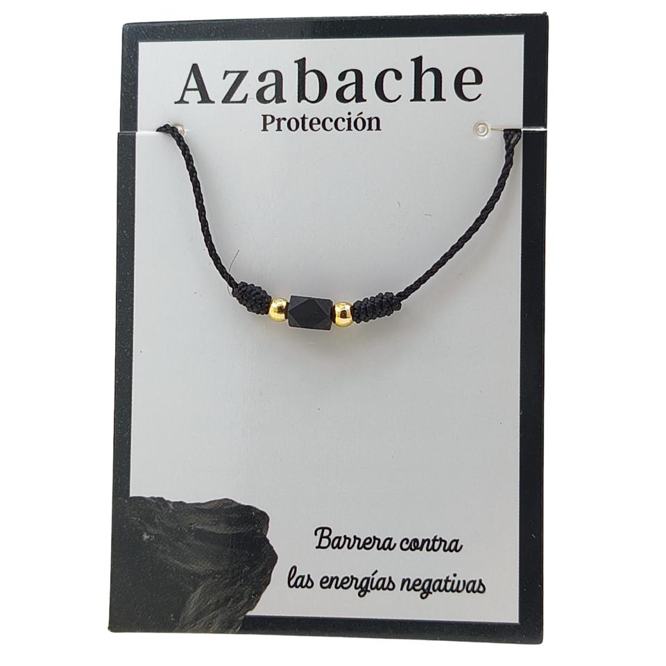 Pulsera mineral hilo negro 2 nudos AZABACHE REF. 6