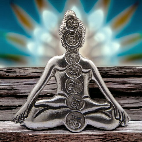 QUEMADOR CONOS METAL SIETE CHAKRAS REIKI 12X11,5CM
