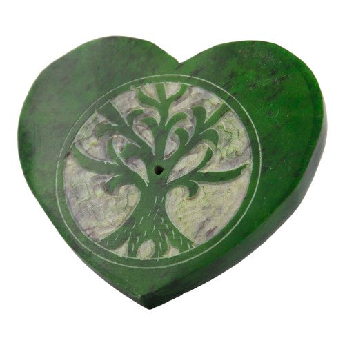 Quemador Piedra forma Corazón - VERDE REF 200