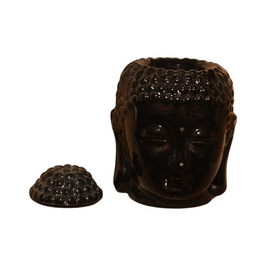 Quemador cerámica Cabeza Buda Tapa REF 17-3 Negro