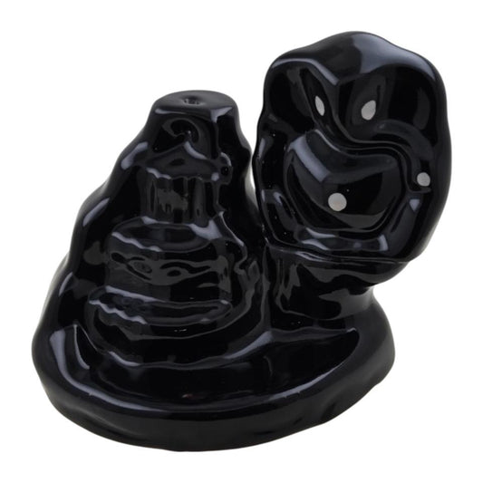 Quemador incienso ceramica Reflujo Elefante Negro