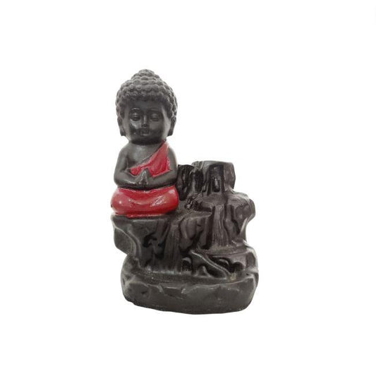Quemador incienso ceramica de Reflujo Buda Rojo