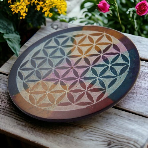 Quemador piedra diseños 5" FLOR VIDA 350