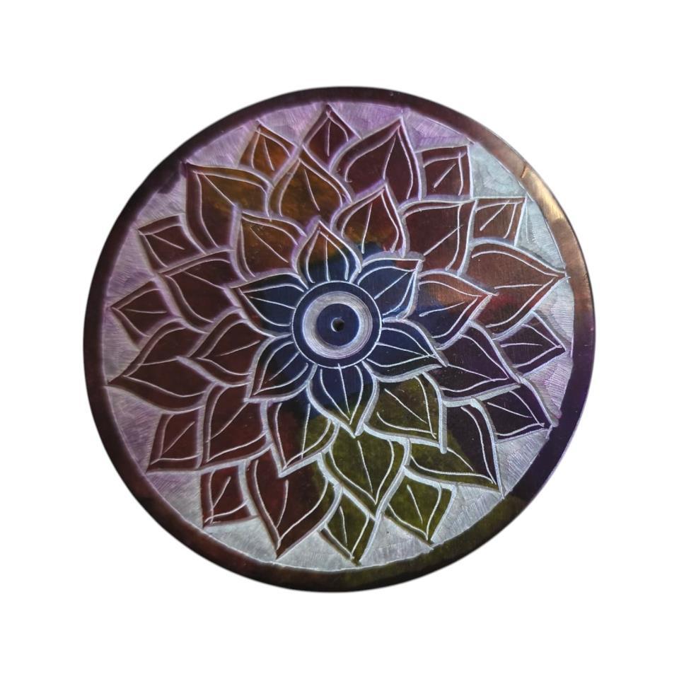 Quemador plato piedra FLOR DE LOTO 4"