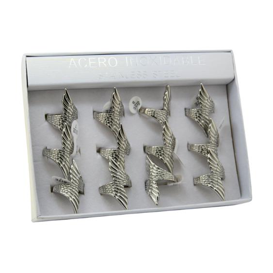 SET 12 ANILLOS DE ACERO – MOD. 29 ALAS
