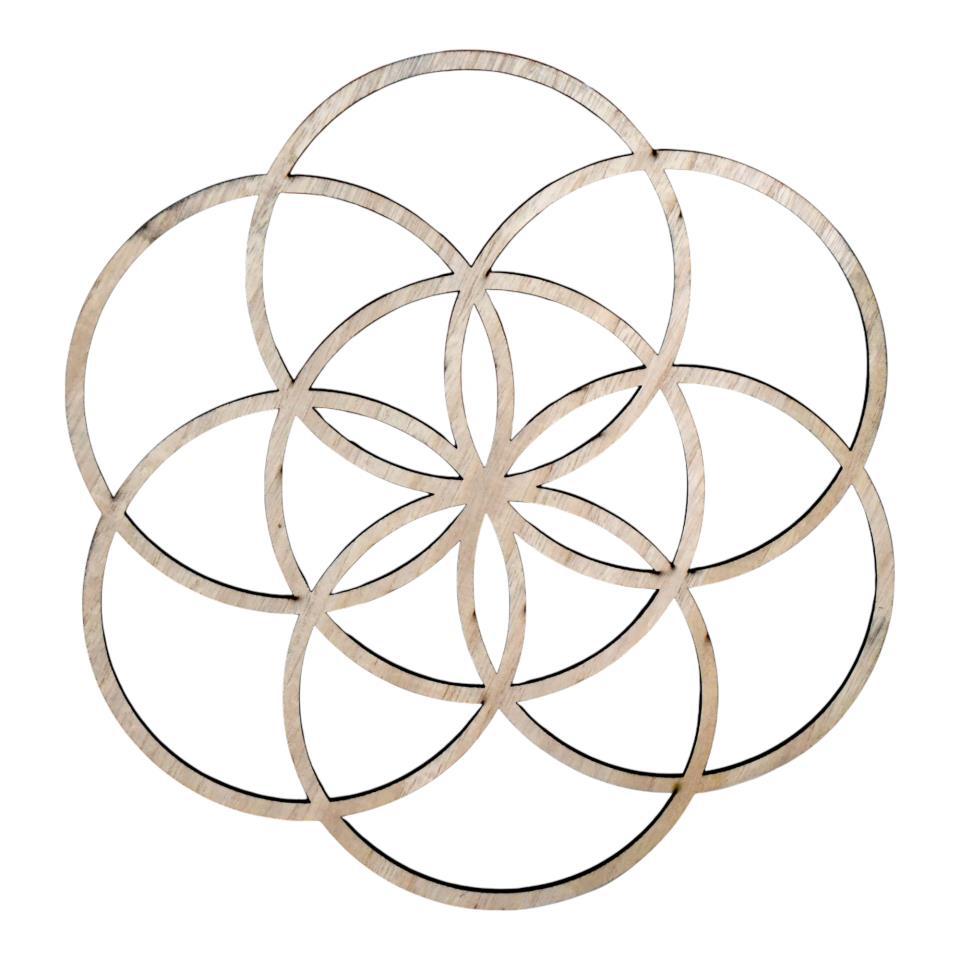 Semilla de la Vida madera corte láser 30 cm