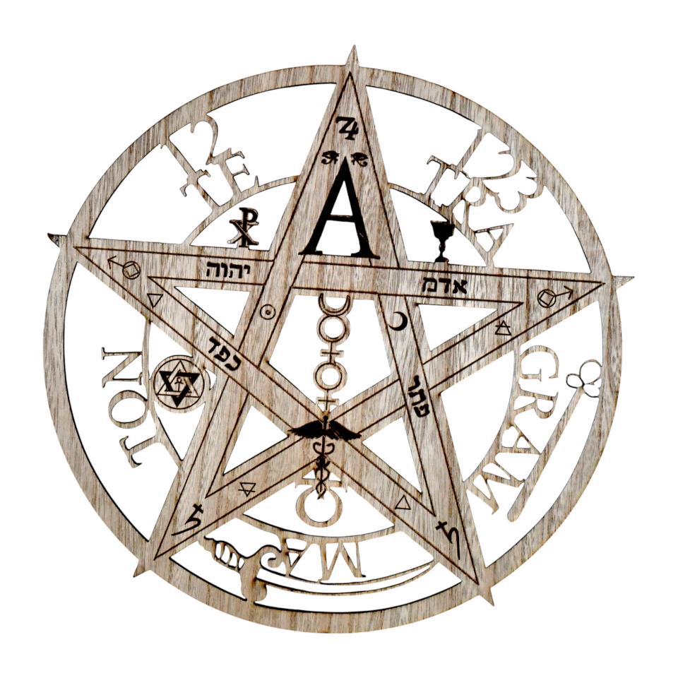 Tetragramatón madera corte láser 30 cm