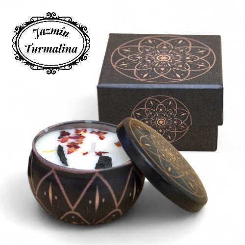 Vela Soja Aroma Lata Minerales JAZMÍN - TURMALINA
