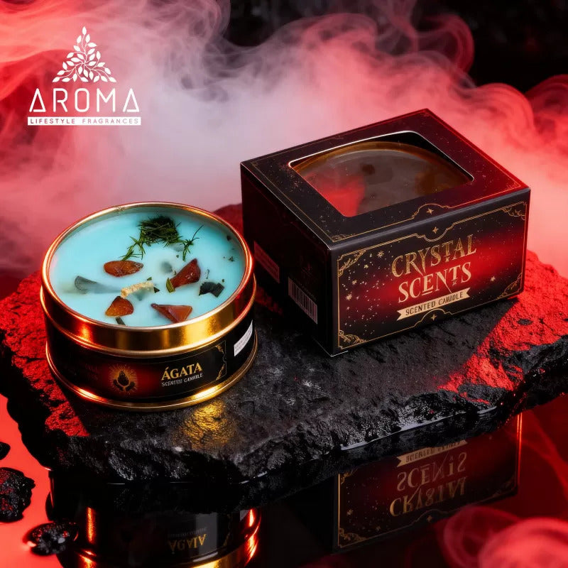 Vela Aromática Ágata Crystal Scents
