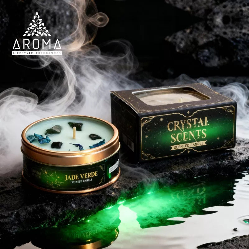 Vela Aromática Jade Verde Crystal Scents
