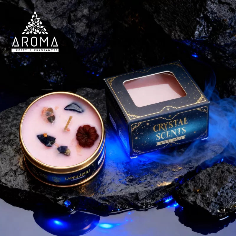 Vela Aromática Lapislázuli Crystal Scents