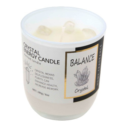 Vela de Soja con Minerales - Cuarzo Cristal