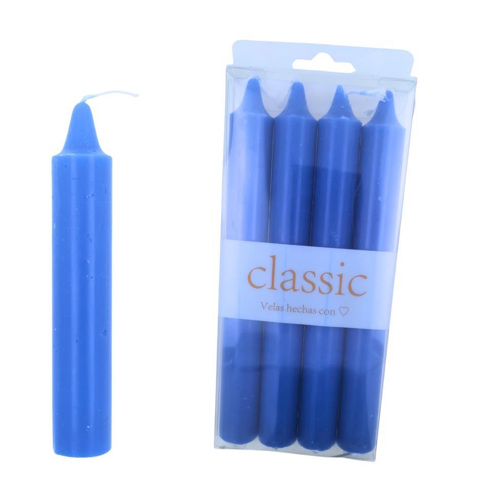 Velas bujía grande 19cm - 60g Pack4uds Color Lavanda