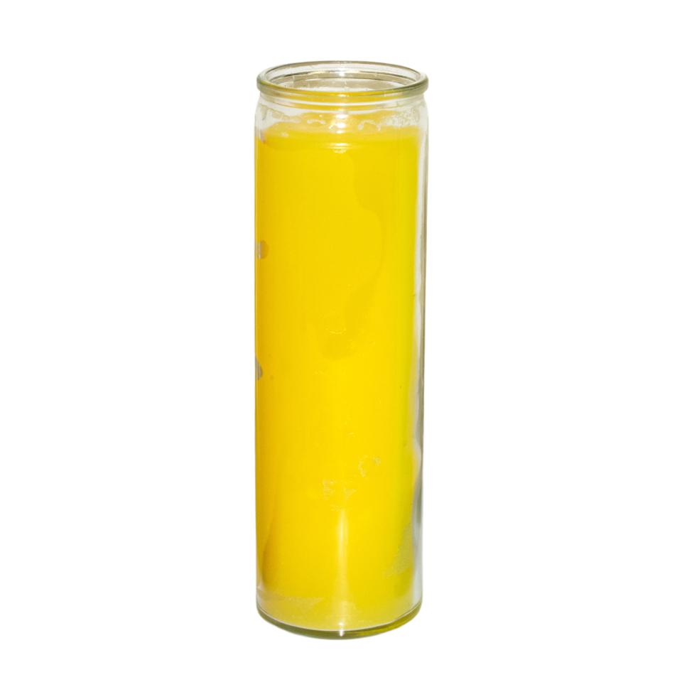 Velón cera cristal color - AMARILLO