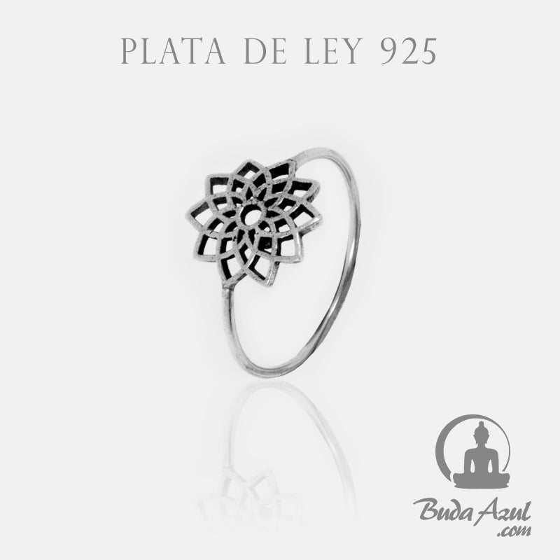 Anillo Plata de Ley 925 FLOR LOTO REF. 290