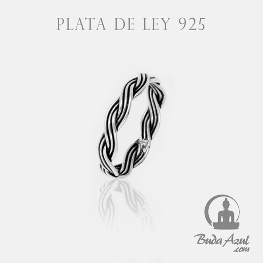 Anillo Plata de Ley 925 TRENZADO REF. 390