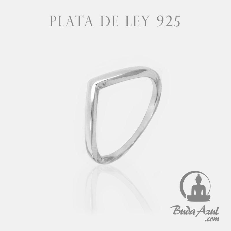 Anillo Plata de Ley 925 LISO V REF. 490