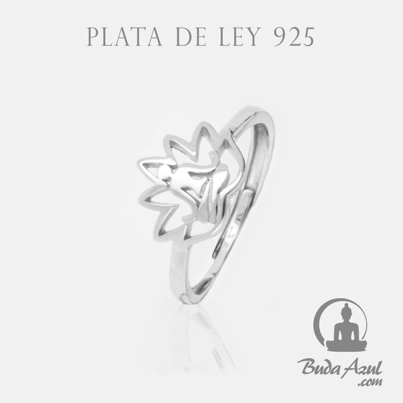 Anillo Plata de Ley 925 YOGA LOTO REF. 590