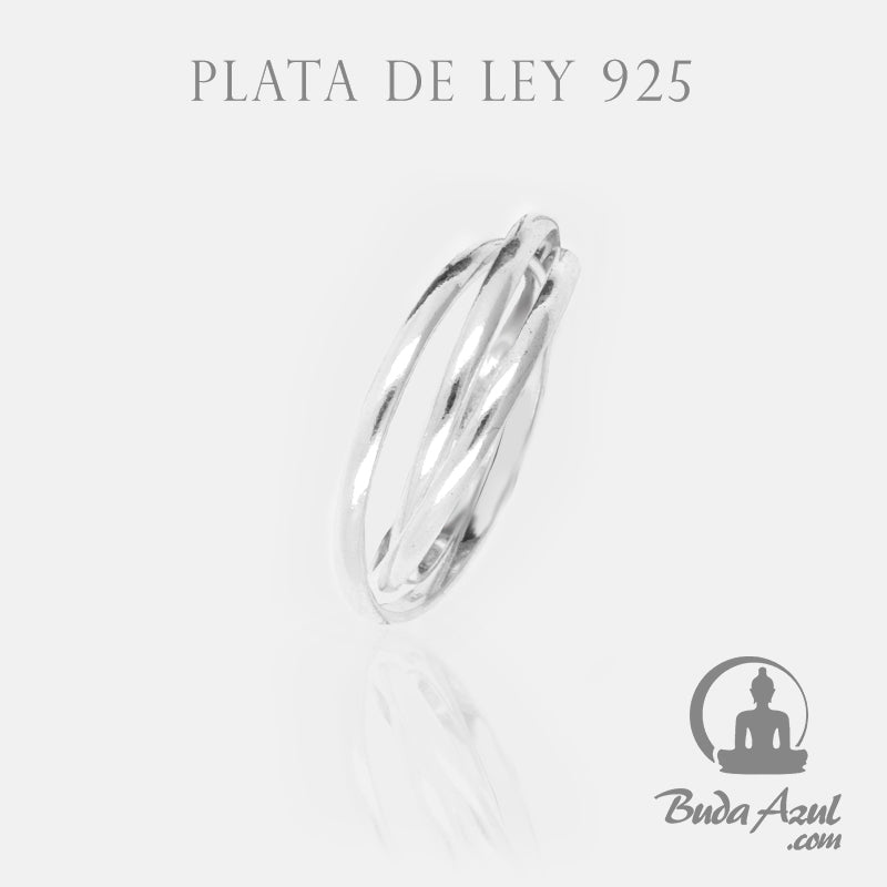 Anillo Plata de Ley 925 TRES AROS REF. 590