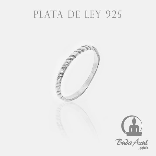 Anillo Plata de Ley 925 ENLAZADO REF. 390