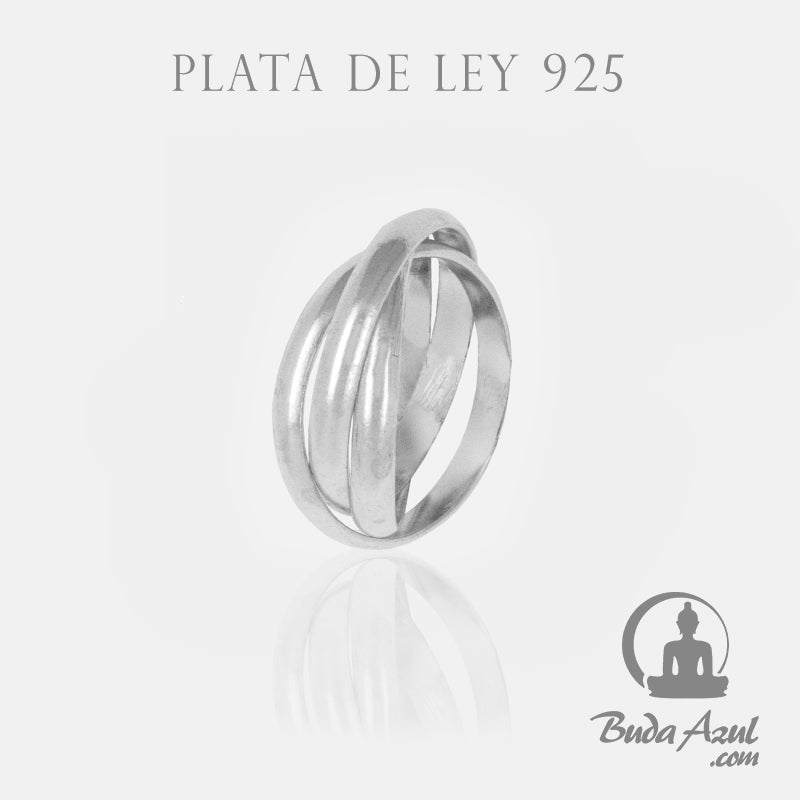 Anillo Plata de Ley 925 TRES AROS REF. 990