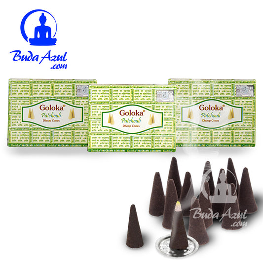 Conos de incienso Goloka Patchouli