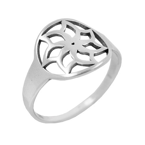 SET 12 ANILLOS DE ACERO - FLOR DE LOTO
