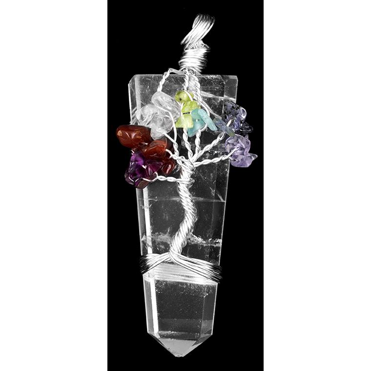 Colgante Flat CRISTAL Arbol 7 Chakras
